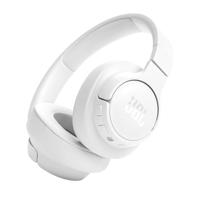 JBL Tune 720BT draadloze on-ear koptelefoon in wit - Met JBL Pure Bass Sound, Bluetooth 5.3, handsfree bellen, audiokabel en 76 uur batterijduur