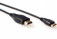 ACT 1m HDMI A/C HDMI kabel HDMI Type A (Standaard) HDMI Type C (Mini) Zwart