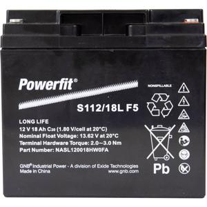 GNB Powerfit Powerfit S112/18L F5 Loodaccu 12 V 18 Ah Loodvlies (AGM) (b x h x d) 181.5 x 167.5 x 77 mm M6-schroefaansluiting Onderhoudsvrij