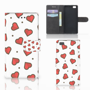 Huawei Ascend P8 Lite Telefoon Hoesje Hearts