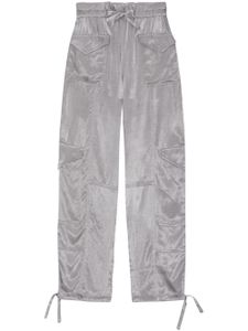 GANNI pantalon fuselé à taille haute - Gris