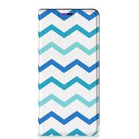 Samsung Galaxy A22 4G | M22 Hoesje met Magneet Zigzag Blauw