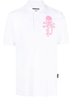 Philipp Plein polo Skull & Bones - Blanc