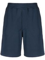 Alexander McQueen short de sport à bande logo - Bleu