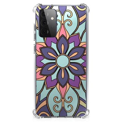 Samsung Galaxy A72 4G/5G Case Purple Flower Samsung Galaxy A72 4G/5G Case Purple Flower
