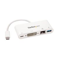 StarTech.com USB-C multiport adapter voor laptops Power Delivery DVI GbE USB 3.0