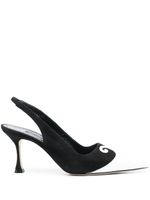 Manolo Blahnik escarpins Zaboru 75 mm à bride arrière - Noir