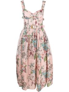 ZIMMERMANN Matchmaker floral-print midi dress - Rose