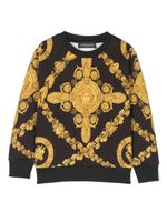 Versace Kids sweat à imprimé Greca - Noir