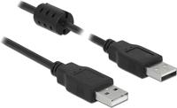 Delock Kabel USB 2.0 Type-A stekker > USB 2.0 Type-A stekker 5,0 m zwart