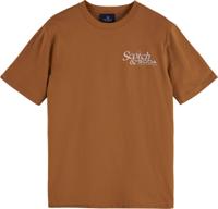 Sophisticated artwork tee tobacco