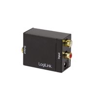 LogiLink CA0102 LogiLink Audio-Konverter Analog L/R zu Koaxial+Toslink Toslink / Cinch Audio Adapter Zwart - thumbnail