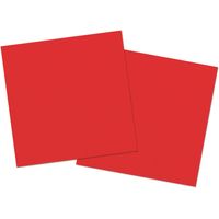 40x stuks servetten van papier rood 33 x 33 cm