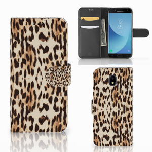 Samsung Galaxy J5 2017 Telefoonhoesje met Pasjes Leopard