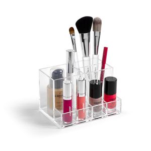 Make-up organizer/opbergers 10 x 14 x 9 cm vierkant   -