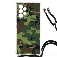 Samsung Galaxy A53 Doorzichtige Silicone Hoesje Army Dark