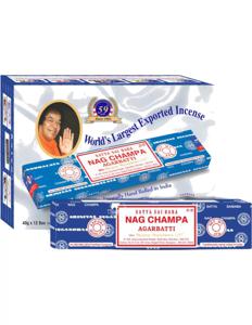 Nag Champa Wierook 40 Grams Omdoos 12 Kleinere Pakjes