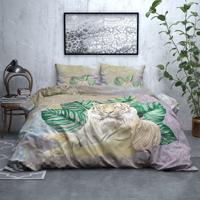 Wild Dekbedovertrek Kenza - Groen Lits-jumeaux (240 x 220 cm + 2 kussenslopen) Dekbedovertrek