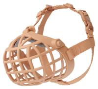 Baskerville Anti-giftig aas muilkorf voor honden, honden kunnen hijgen en drinken, geen bladeren in afval, bijtbescherming, gevoerde neusriem, Maat 12 - Boxer/Pitbull, bruin