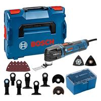 Bosch Professional accumulticutter GOP 30-28, 300 watt motor, Starlock gereedschapshouder, gereedschapswissel met inbussleutel, kleur, L-Boxx & accessoireset