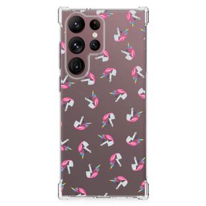 Doorzichtige Silicone Hoesje voor Samsung Galaxy S23 Ultra Unicorns