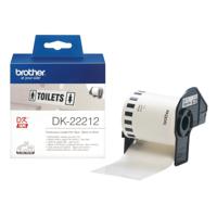 Brother DK-22212 Rol met etiketten 62 x 15.24 mm Folie Wit 1 stuk(s) Permanent hechtend DK22212 Universele etiketten