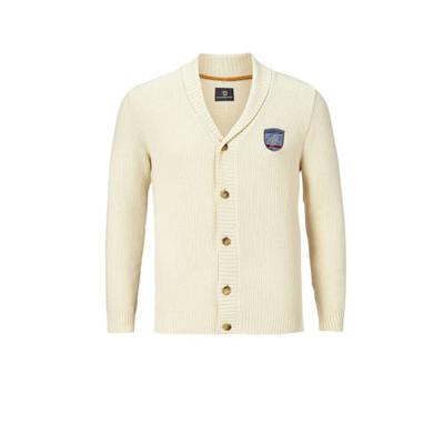 Jan Vanderstorm vest OTTAR met logo Plus Size wit