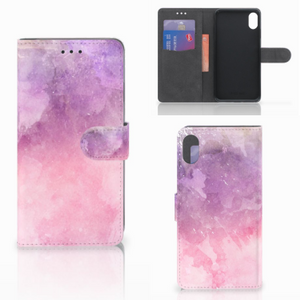 Hoesje Apple iPhone Xs Max Pink Purple Paint