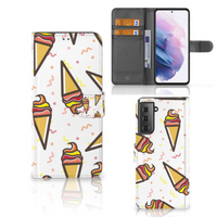 Samsung Galaxy S21 Plus Book Cover Icecream - thumbnail