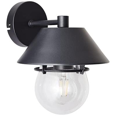 Brilliant Stokesley wandlamp voor buiten, zwart, zand, metaal/glas, 1x A60, E27, 40 W