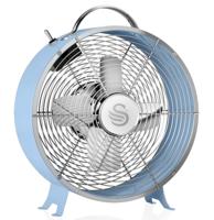 Swan - Retro 8 Inch Tafelventilator - Blauw
