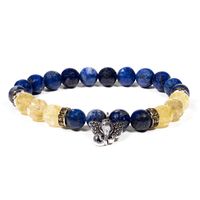 Edelsteen Armband Lapis lazuli/ Rutielkwarts met Ganesha - thumbnail