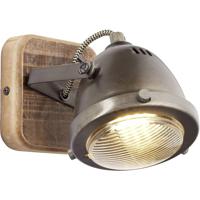 Brilliant Carmen Wood 72010/84 Wandspot GU10 25 W LED RVS (geborsteld), Hout