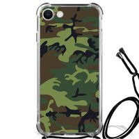 iPhone SE 2022 | 2020 | 8 | 7 Doorzichtige Silicone Hoesje Army Dark