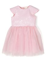 MARLO robe Belle en tulle brodée de sequins - Rose