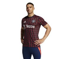 adidas Manchester United Pre-Match Trainingsshirt 2024-2025 Zwart Rood