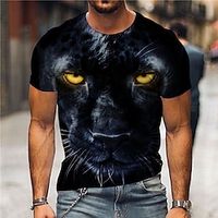 Voor heren Uniseks T-shirt dier Grafische prints Strakke ronde hals Kleding 3D-afdrukken Buiten Straat Korte mouw Afdrukken Sport Ontwerper Casual Groot en klein Lightinthebox - thumbnail