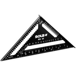 SOLA Metrische winkelhaak 30cm zwart - 56160201