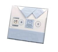 Gamberritos laken set blauw beertje 3-delig middel