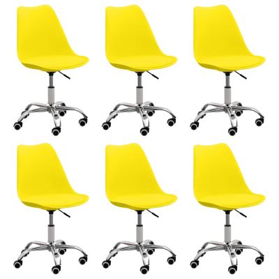 vidaXL Eetkamerstoelen 6 st kunstleer geel