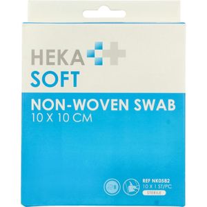 Hekasoft Non woven kompres 10 x 10 8-laags (10 st)