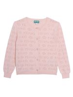 Kenzo Kids cardigan en maille pointelle - Rose