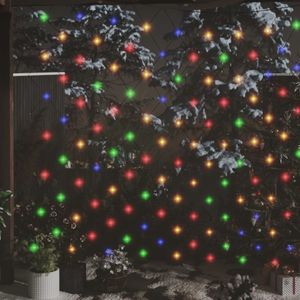 VidaXL Kerstnetverlichting 204 LED&apos;s binnen/buiten 3x2 m meerkleurig