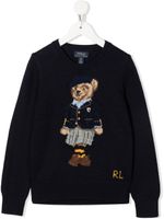 Ralph Lauren Kids pull à logo brodé - Bleu - thumbnail