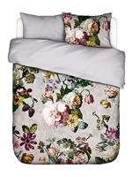 ESSENZA Dekbedovertrek Fleur Grijs,Lits-Jumeaux XL – 260x200/220 cm, 100% katoen satijn, Bloemen