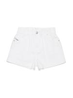 Diesel Kids Spijkershorts met logo - Wit