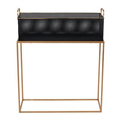 Plantenbak met gouden frame - 60x23x74cm Plantenbak met gouden frame - 60x23x74cm