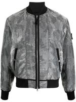 Stone Island Shadow Project veste bomber à empiècements en résille - Gris