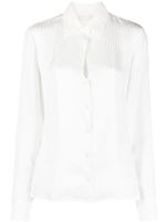 LIU JO chemise en satin à logo en jacquard - Blanc