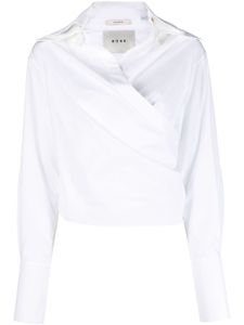 Róhe chemise en coton à design cache-cœur - Blanc